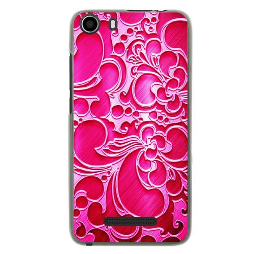 Coque Souple Pour Wiko Lenny 2 Avec Impression Motifs Arabesque Fushia