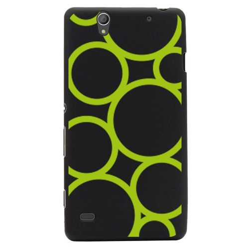 Coque Souple En Gel Pour Sony Xperia C4 Avec Impression Motifs Ronds Verts