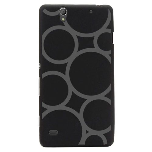 Coque Souple En Gel Pour Sony Xperia C4 Avec Impression Motifs Ronds Gris