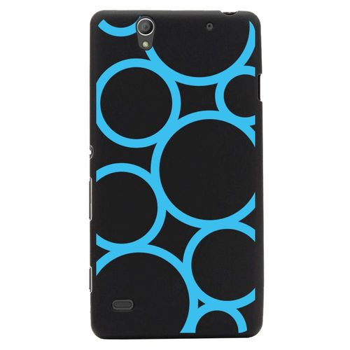 Coque Souple En Gel Pour Sony Xperia C4 Avec Impression Motifs Ronds Bleus