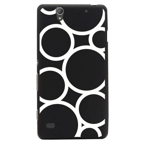 Coque Souple En Gel Pour Sony Xperia C4 Avec Impression Motifs Ronds Blancs