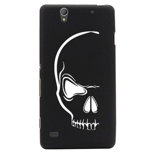 Coque Souple En Gel Pour Sony Xperia C4 Avec Impression Motifs Crâne Blanc
