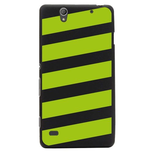 Coque Souple En Gel Pour Sony Xperia C4 Avec Impression Motifs Bandes Vertes
