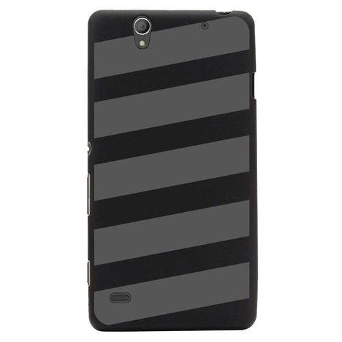 Coque Souple En Gel Pour Sony Xperia C4 Avec Impression Motifs Bandes Grises
