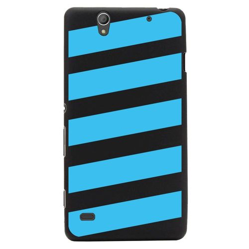 Coque Souple En Gel Pour Sony Xperia C4 Avec Impression Motifs Bandes Bleues