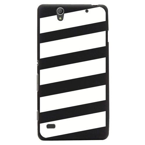 Coque Souple En Gel Pour Sony Xperia C4 Avec Impression Motifs Bandes Blanches