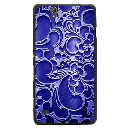 Coque Souple En Gel Pour Sony Xperia C4 Avec Impression Motifs Arabesque Bleu