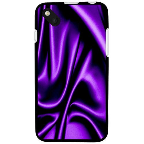 Coque Souple En Gel Pour Wiko Sunset 2 Avec Impression Motifs Soie Drapée Mauve