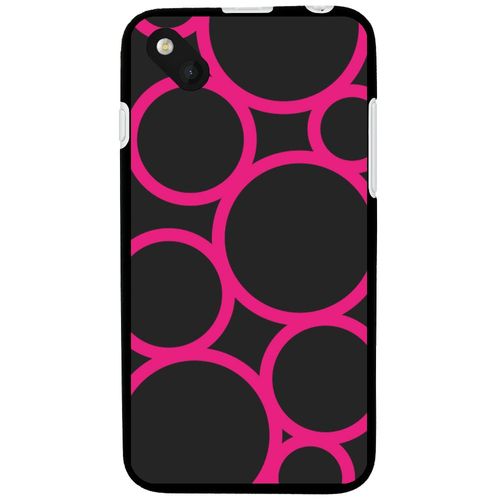 Coque Souple En Gel Pour Wiko Sunset 2 Avec Impression Motifs Ronds Fushias
