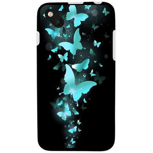 Coque Souple En Gel Pour Wiko Sunset 2 Avec Impression Motifs Papillons Bleus