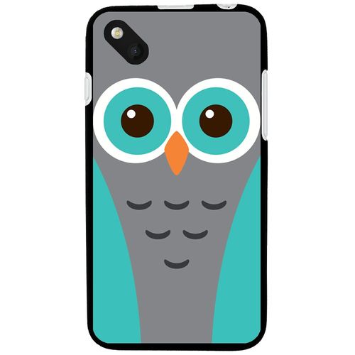 Coque Souple En Gel Pour Wiko Sunset 2 Avec Impression Motifs Chouette Bleue Et