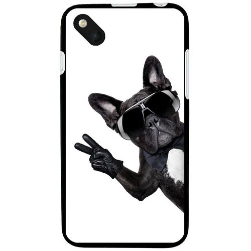 Coque Souple En Gel Pour Wiko Sunset 2 Avec Impression Motifs Chien À Lunettes
