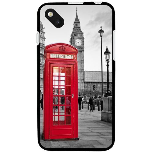 Coque Souple En Gel Pour Wiko Sunset 2 Avec Impression Motifs Cabine Téléphoni