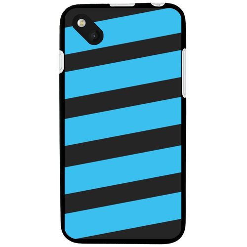 Coque Souple En Gel Pour Wiko Sunset 2 Avec Impression Motifs Bandes Bleues