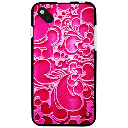 Coque Souple En Gel Pour Wiko Sunset 2 Avec Impression Motifs Arabesque Fushia