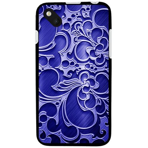Coque Souple En Gel Pour Wiko Sunset 2 Avec Impression Motifs Arabesque Bleu
