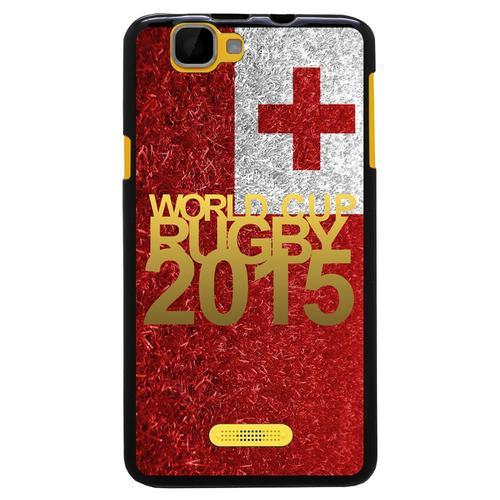 Coque Souple En Gel Pour Wiko Rainbow Avec Impression Logo Rugby Doré Et Drapea