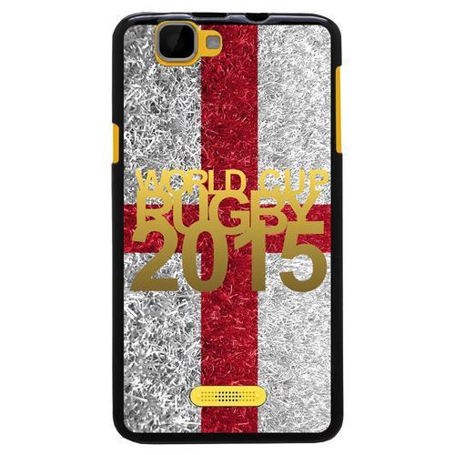 Coque Souple En Gel Pour Wiko Rainbow Avec Impression Logo Rugby Doré Et Drapea