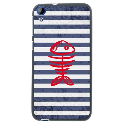 Coque Souple Pour Htc Desire 820 Avec Impression Motifs Squelette Poisson