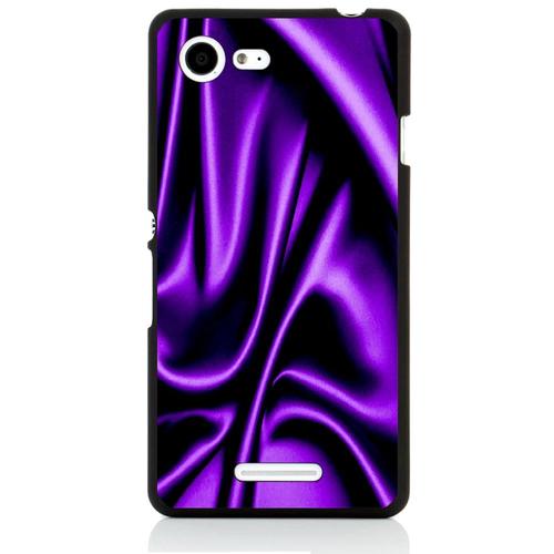 Coque Souple Pour Sony Xperia E3 Avec Impression Motifs Soie Drapée Mauve