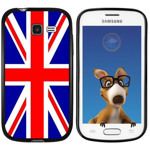 Coque Souple En Gel Noir Pour Galaxy Trend Lite Avec Impression Motifs Union Jac