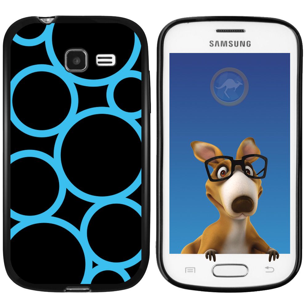 Coque Souple En Gel Noir Pour Galaxy Trend Lite Avec Impression Motifs Ronds Ble