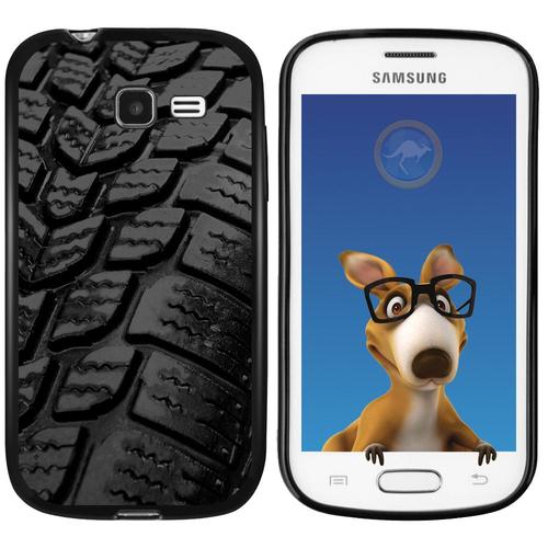 Coque Souple En Gel Noir Pour Galaxy Trend Lite Avec Impression Motifs Pneu