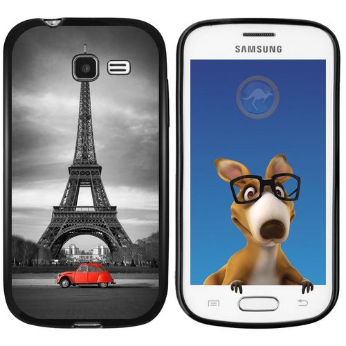 Coque Souple En Gel Noir Pour Galaxy Trend Lite Avec Impression Motifs Paris Et