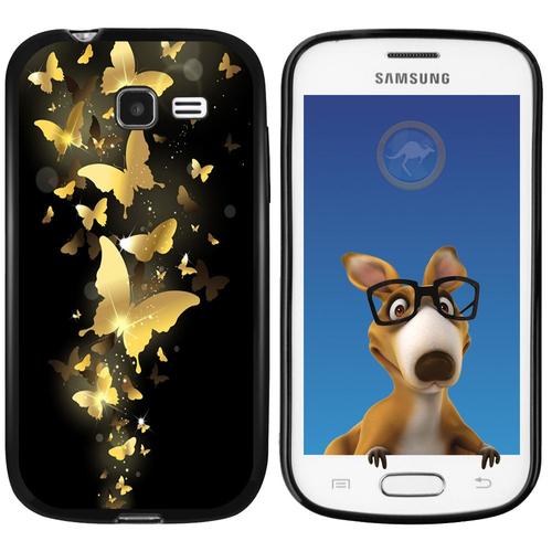 Coque Souple En Gel Noir Pour Galaxy Trend Lite Avec Impression Motifs Papillons