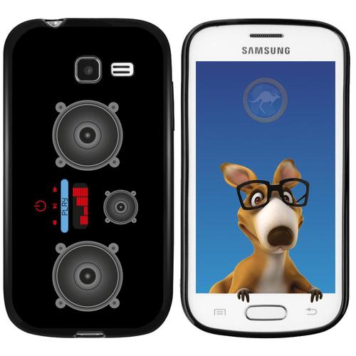 Coque Souple En Gel Noir Pour Galaxy Trend Lite Avec Impression Motifs Lecteur M