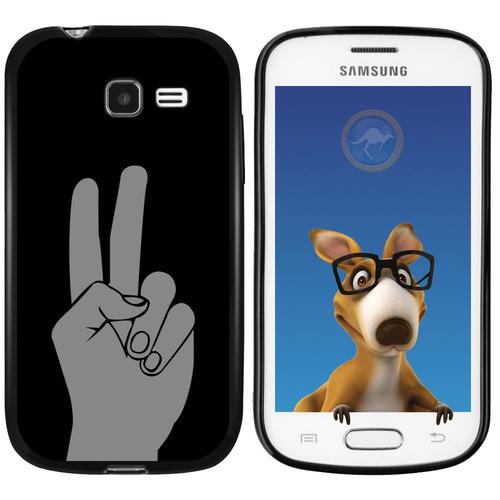 Coque Souple En Gel Noir Pour Galaxy Trend Lite Avec Impression Motifs Mains Pea