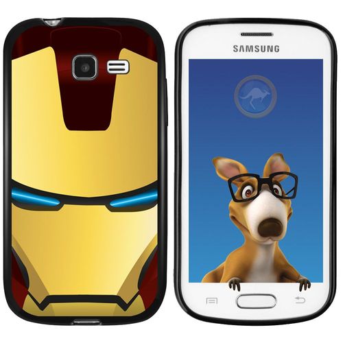 Coque Souple En Gel Noir Pour Galaxy Trend Lite Avec Impression Motifs Masque Ir