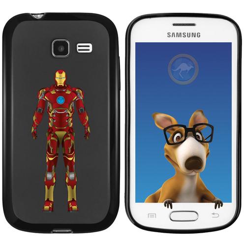 Coque Souple En Gel Noir Pour Galaxy Trend Lite Avec Impression Motifs Iron