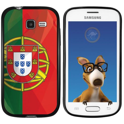 Coque Souple En Gel Noir Pour Galaxy Trend Lite Avec Impression Motifs Drapeau D