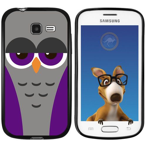 Coque Souple En Gel Noir Pour Galaxy Trend Lite Avec Impression Motifs Chouette