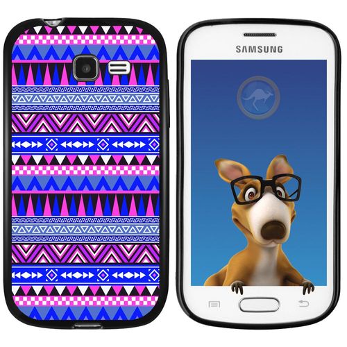 Coque Souple En Gel Noir Pour Galaxy Trend Lite Avec Impression Motifs Aztèque