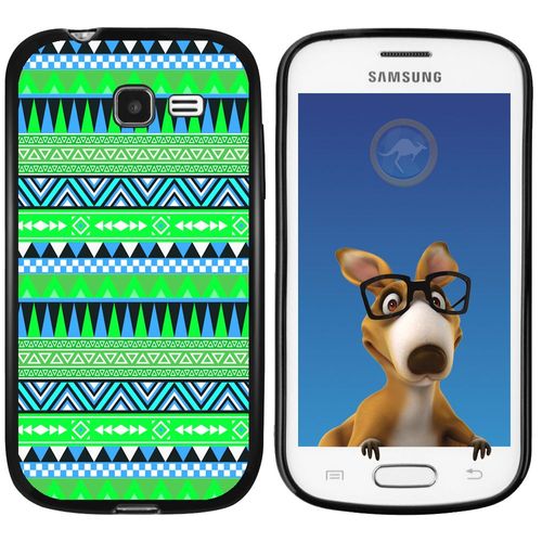 Coque Souple En Gel Noir Pour Galaxy Trend Lite Avec Impression Motifs Aztèque