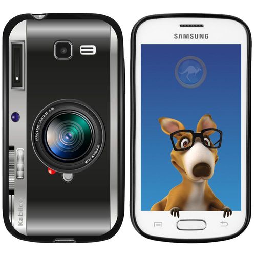 Coque Souple En Gel Noir Pour Galaxy Trend Lite Avec Impression Motifs Appareil