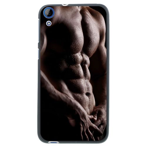 Coque Souple En Gel Noir Pour Htc Desire 820 Avec Impression Motifs Torse D'un H
