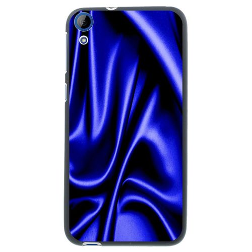 Coque Souple En Gel Noir Pour Htc Desire 820 Avec Impression Motifs Soie Drapée