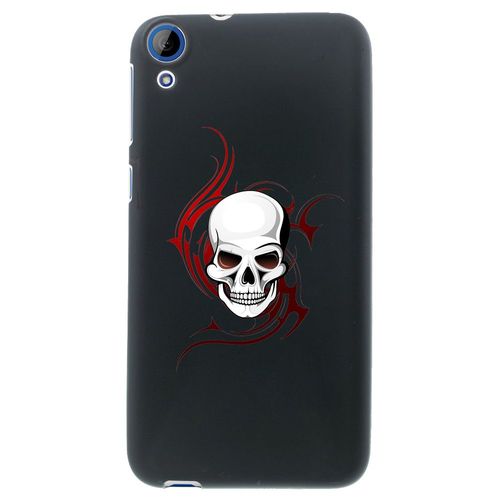 Coque Souple En Gel Noir Pour Htc Desire 820 Avec Impression Motifs Tête De Mor