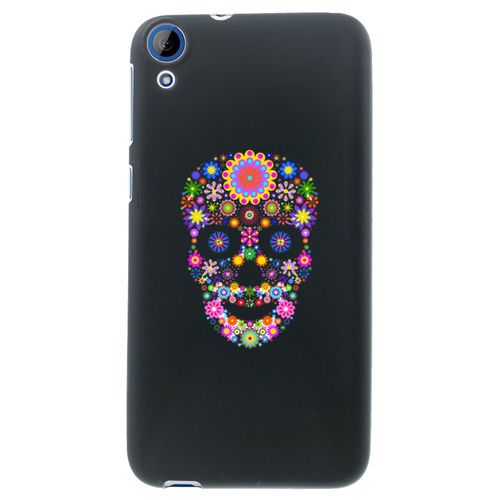Coque Souple En Gel Noir Pour Htc Desire 820 Avec Impression Motifs Crâne En Fl