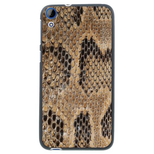 Coque Souple En Gel Noir Pour Htc Desire 820 Avec Impression Motifs Peau De Serp