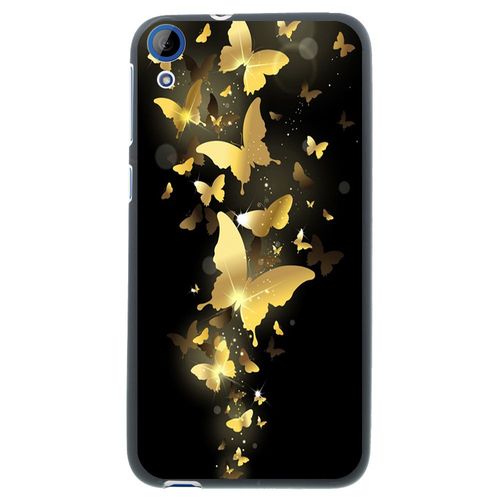 Coque Souple En Gel Noir Pour Htc Desire 820 Avec Impression Motifs Papillons Do
