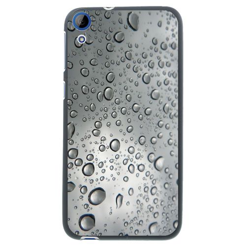 Coque Souple En Gel Noir Pour Htc Desire 820 Avec Impression Motifs Gouttes D'ea