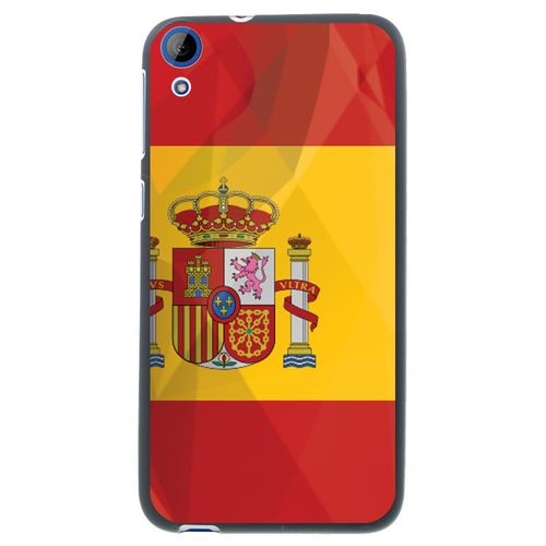 Coque Souple En Gel Noir Pour Htc Desire 820 Avec Impression Motifs Drapeau De L