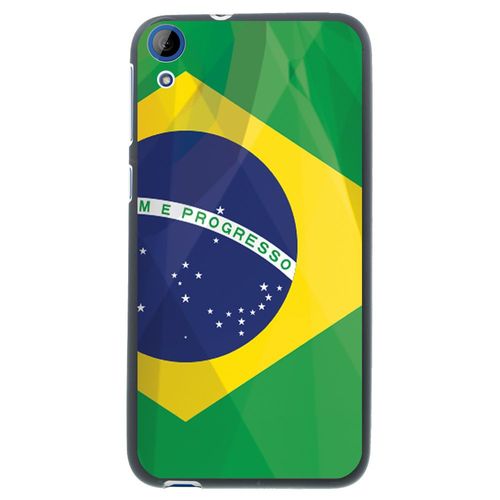Coque Souple En Gel Noir Pour Htc Desire 820 Avec Impression Motifs Drapeau Du B
