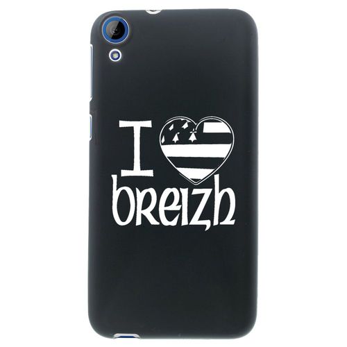 Coque Souple En Gel Noir Pour Htc Desire 820 Avec Impression Motifs Drapeau Bret