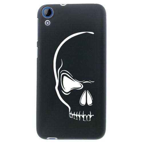Coque Souple En Gel Noir Pour Htc Desire 820 Avec Impression Motifs Crâne Blanc
