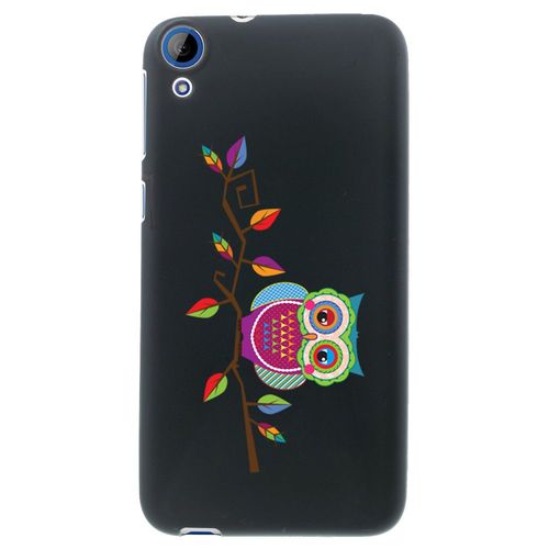 Coque Souple En Gel Noir Pour Htc Desire 820 Avec Impression Motifs Chouette Sur